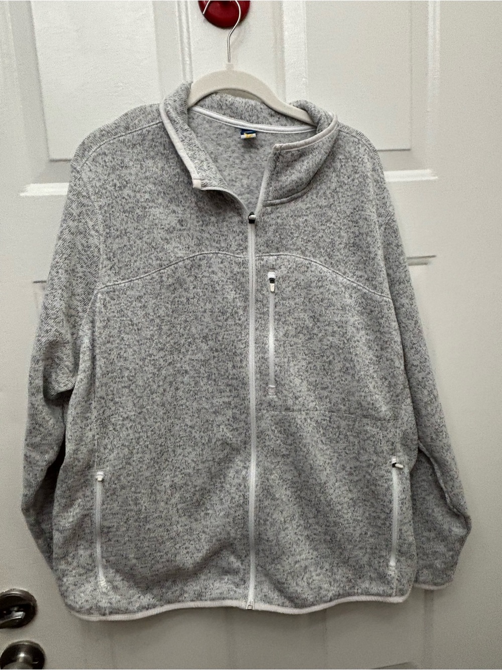 Old Navy all in motion Heathered Light Gray Full-Zip Women's Fleece Jacket